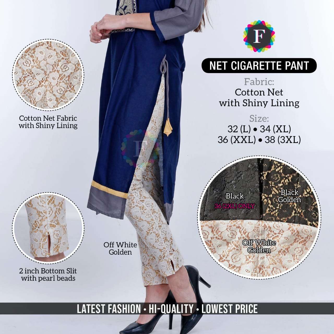 Blue Ladies Cotton Lycra Cigarette Pant, Size: M to 5XL at Rs 200/piece in  Delhi