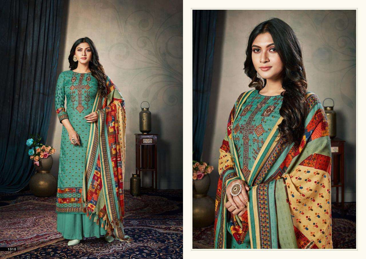 SAARA VOL-1 BY CHANDRA FASHION 1001 TO 1010 SERIES SUITS BEAUTIFUL FANCY COLORFUL STYLISH PARTY WEAR & OCCASIONAL WEAR PASHMINA PRINTED WITH EMBROIDERY DRESSES AT WHOLESALE PRICE
