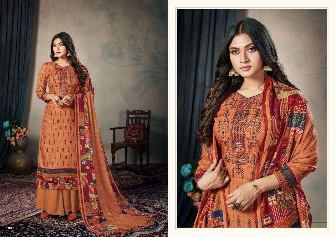 SAARA VOL-1 BY CHANDRA FASHION 1001 TO 1010 SERIES SUITS BEAUTIFUL FANCY COLORFUL STYLISH PARTY WEAR & OCCASIONAL WEAR PASHMINA PRINTED WITH EMBROIDERY DRESSES AT WHOLESALE PRICE