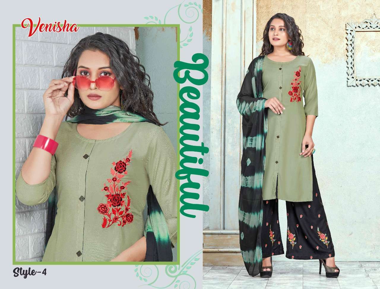NATURAL BY VENISHA 01 TO 06 SERIES STYLISH FANCY BEAUTIFUL COLORFUL CASUAL WEAR & ETHNIC WEAR RAYON EMBROIDERED DRESSES AT WHOLESALE PRICE