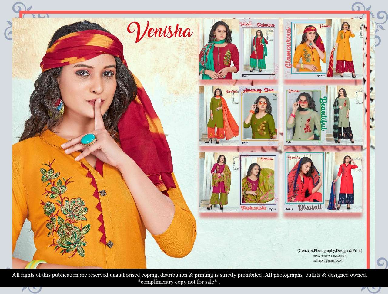 NATURAL BY VENISHA 01 TO 06 SERIES STYLISH FANCY BEAUTIFUL COLORFUL CASUAL WEAR & ETHNIC WEAR RAYON EMBROIDERED DRESSES AT WHOLESALE PRICE