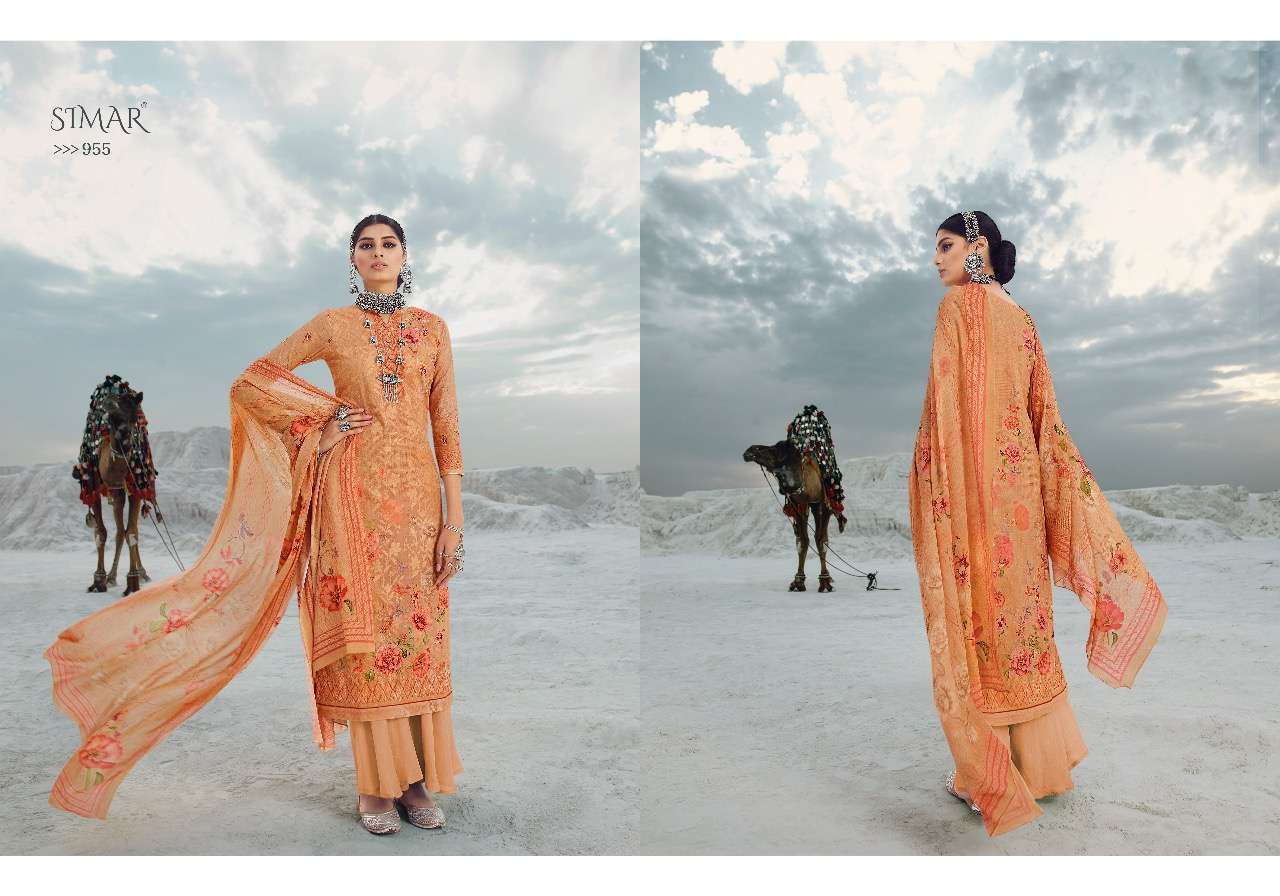 FLORENCIA BY GLOSSY 954 TO 961 SERIES DESIGNER SUITS COLLECTION BEAUTIFUL STYLISH FANCY COLORFUL PARTY WEAR & OCCASIONAL WEAR PURE LAWN COTTON EMBROIDERED DRESSES AT WHOLESALE PRICE