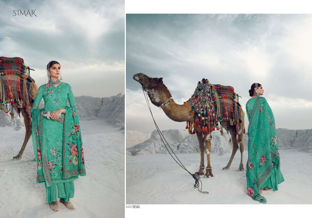 FLORENCIA BY GLOSSY 954 TO 961 SERIES DESIGNER SUITS COLLECTION BEAUTIFUL STYLISH FANCY COLORFUL PARTY WEAR & OCCASIONAL WEAR PURE LAWN COTTON EMBROIDERED DRESSES AT WHOLESALE PRICE
