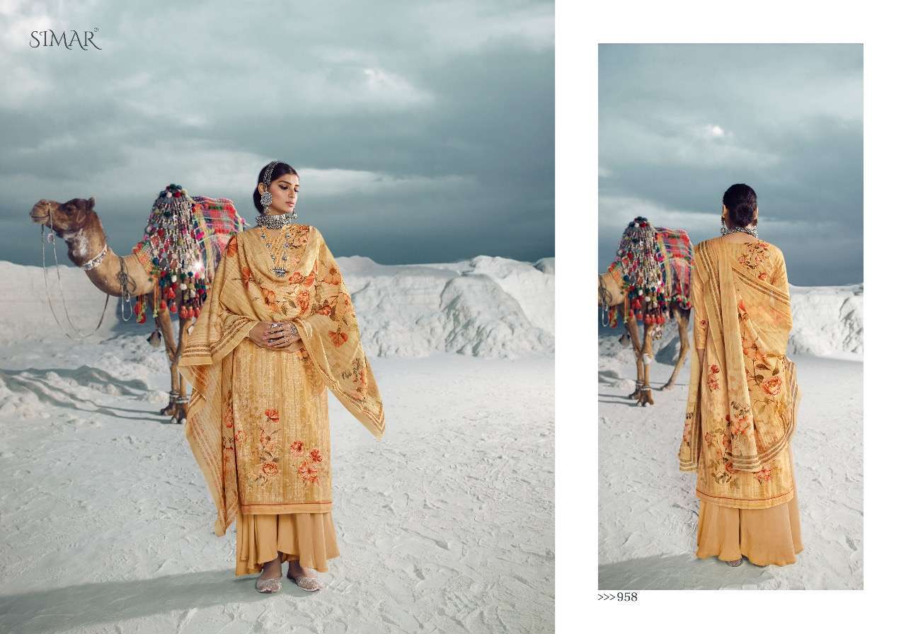 FLORENCIA BY GLOSSY 954 TO 961 SERIES DESIGNER SUITS COLLECTION BEAUTIFUL STYLISH FANCY COLORFUL PARTY WEAR & OCCASIONAL WEAR PURE LAWN COTTON EMBROIDERED DRESSES AT WHOLESALE PRICE