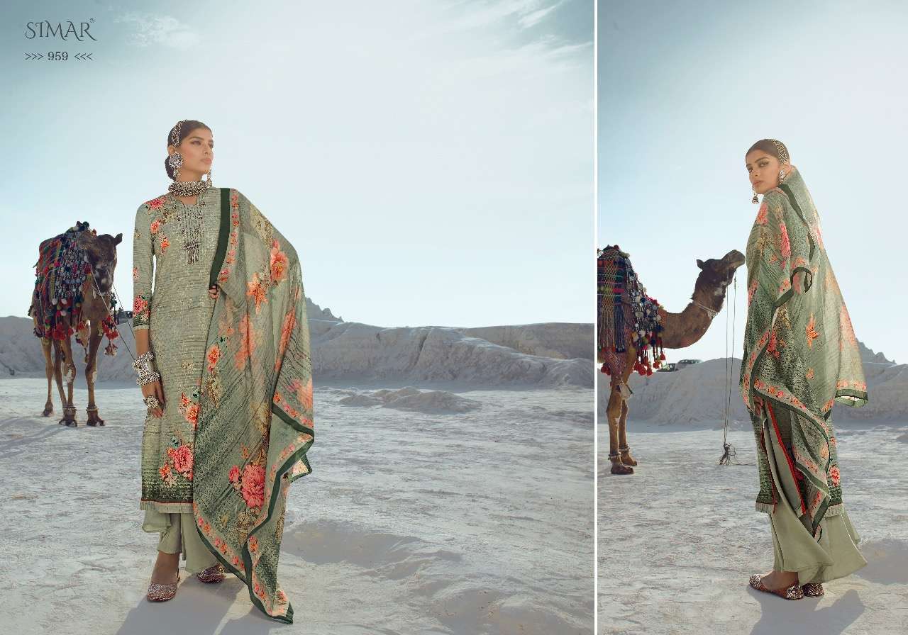 FLORENCIA BY GLOSSY 954 TO 961 SERIES DESIGNER SUITS COLLECTION BEAUTIFUL STYLISH FANCY COLORFUL PARTY WEAR & OCCASIONAL WEAR PURE LAWN COTTON EMBROIDERED DRESSES AT WHOLESALE PRICE