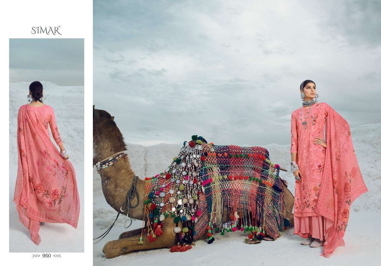 FLORENCIA BY GLOSSY 954 TO 961 SERIES DESIGNER SUITS COLLECTION BEAUTIFUL STYLISH FANCY COLORFUL PARTY WEAR & OCCASIONAL WEAR PURE LAWN COTTON EMBROIDERED DRESSES AT WHOLESALE PRICE