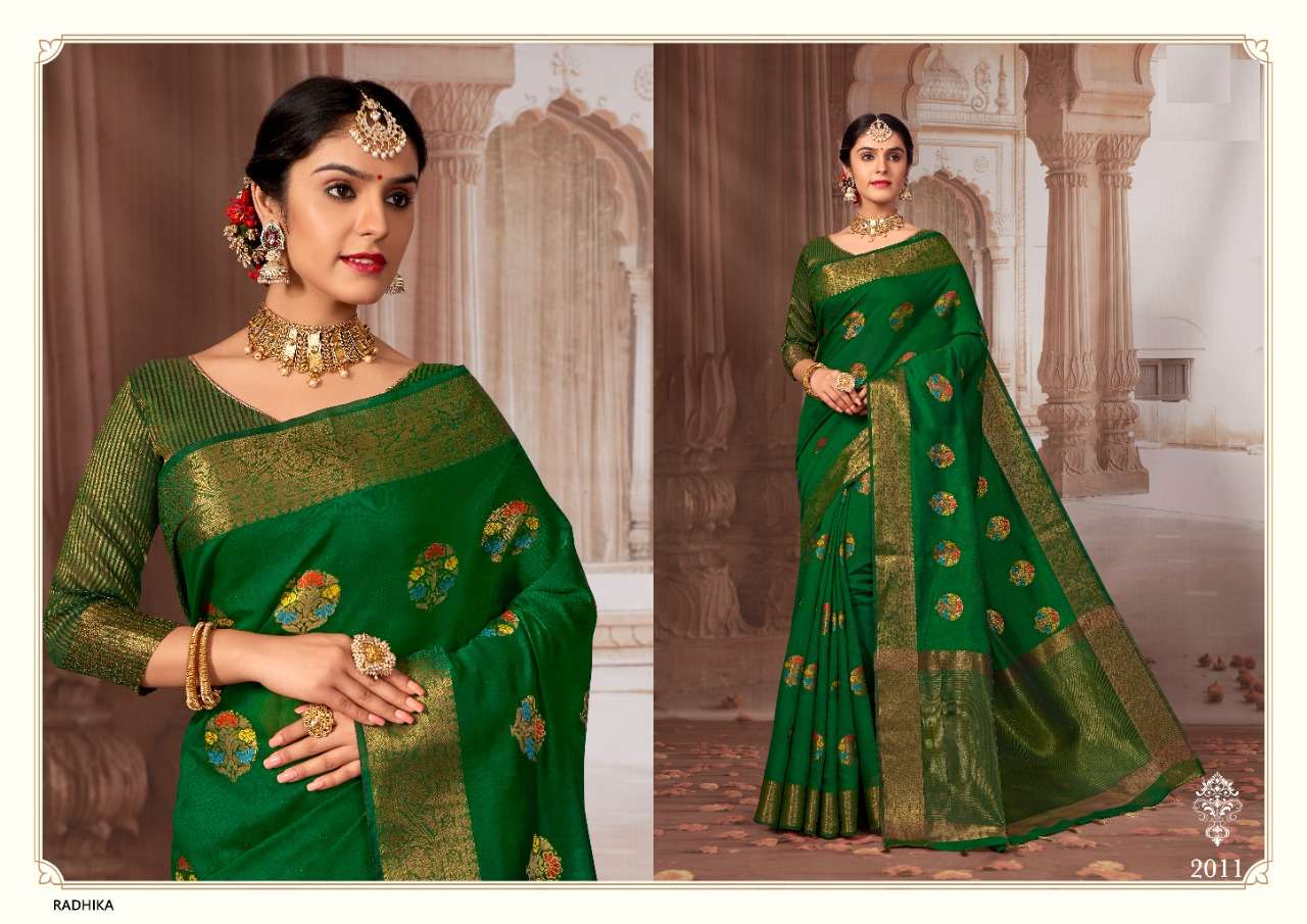 RADHIKA BY SHREE MATARAM 2001 TO 2012 SERIES INDIAN TRADITIONAL WEAR COLLECTION BEAUTIFUL STYLISH FANCY COLORFUL PARTY WEAR & OCCASIONAL WEAR CHANDERI COTTON SAREES AT WHOLESALE PRICE