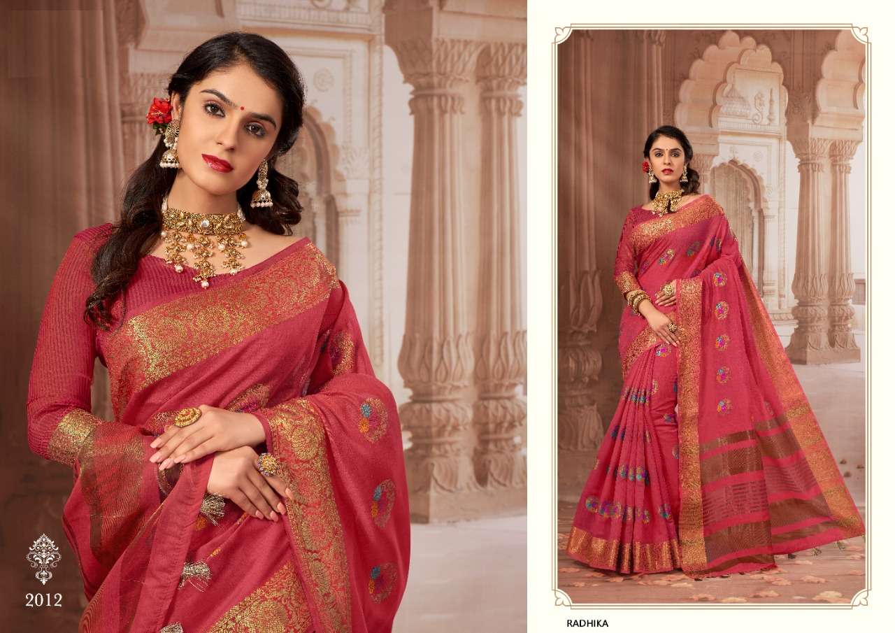 RADHIKA BY SHREE MATARAM 2001 TO 2012 SERIES INDIAN TRADITIONAL WEAR COLLECTION BEAUTIFUL STYLISH FANCY COLORFUL PARTY WEAR & OCCASIONAL WEAR CHANDERI COTTON SAREES AT WHOLESALE PRICE