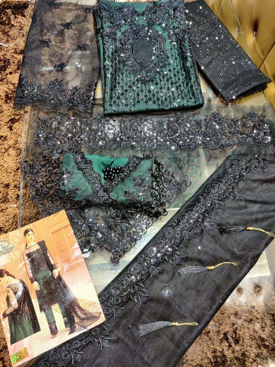 SERENE HIT DESIGN 1001-D BY LAIBAAH DESIGNER PAKISTANI SUITS BEAUTIFUL FANCY COLORFUL STYLISH PARTY WEAR & OCCASIONAL WEAR BUTTERFLY NET WITH EMBROIDERY DRESSES AT WHOLESALE PRICE