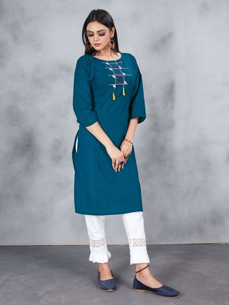 FASHION QUEEN BY KAAMIRI 01 TO 04 SERIES STYLISH FANCY BEAUTIFUL COLORFUL CASUAL WEAR & ETHNIC WEAR COTTON EMBROIDERY KURTIS AT WHOLESALE PRICE