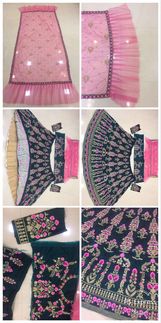 DJ-109 BY FASHID WHOLESALE BRIDAL WEAR COLLECTION BEAUTIFUL STYLISH COLORFUL FANCY PARTY WEAR & OCCASIONAL WEAR MAL MAL SILK LEHENGAS AT WHOLESALE PRICE