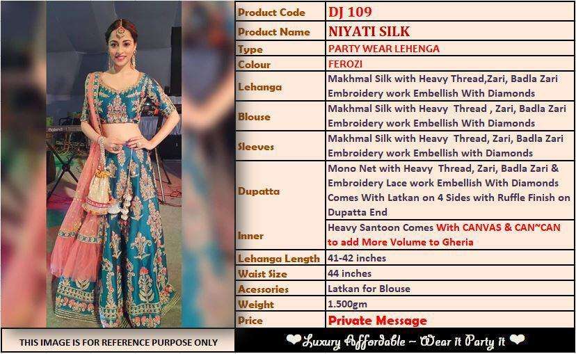 DJ-109 BY FASHID WHOLESALE BRIDAL WEAR COLLECTION BEAUTIFUL STYLISH COLORFUL FANCY PARTY WEAR & OCCASIONAL WEAR MAL MAL SILK LEHENGAS AT WHOLESALE PRICE