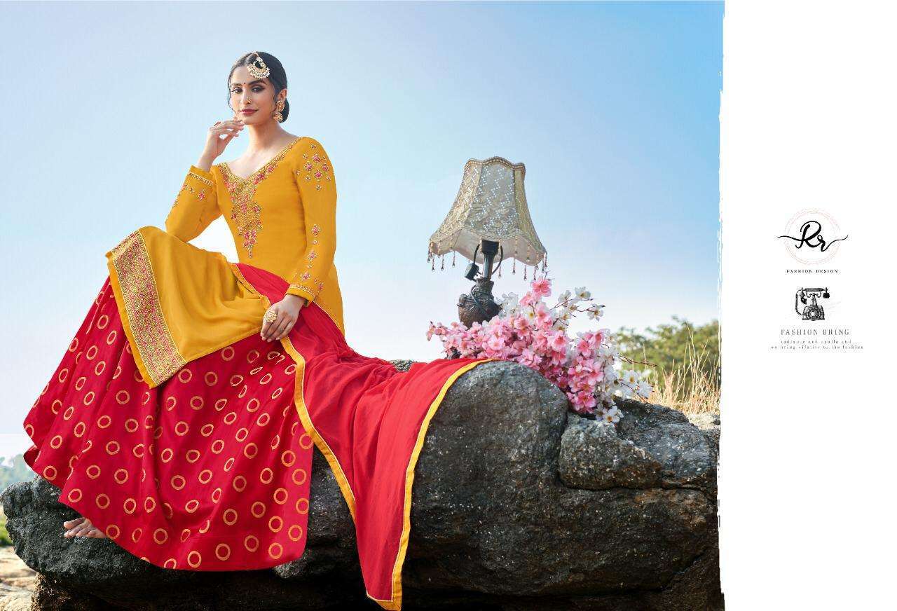 RISHIRAJ VOL-1 BY RISHIRAJ 1001 TO 1006 SERIES BEAUTIFUL SUITS STYLISH FANCY COLORFUL CASUAL WEAR & ETHNIC WEAR SATIN GEORGETTE WITH EMBROIDERY DRESSES AT WHOLESALE PRICE