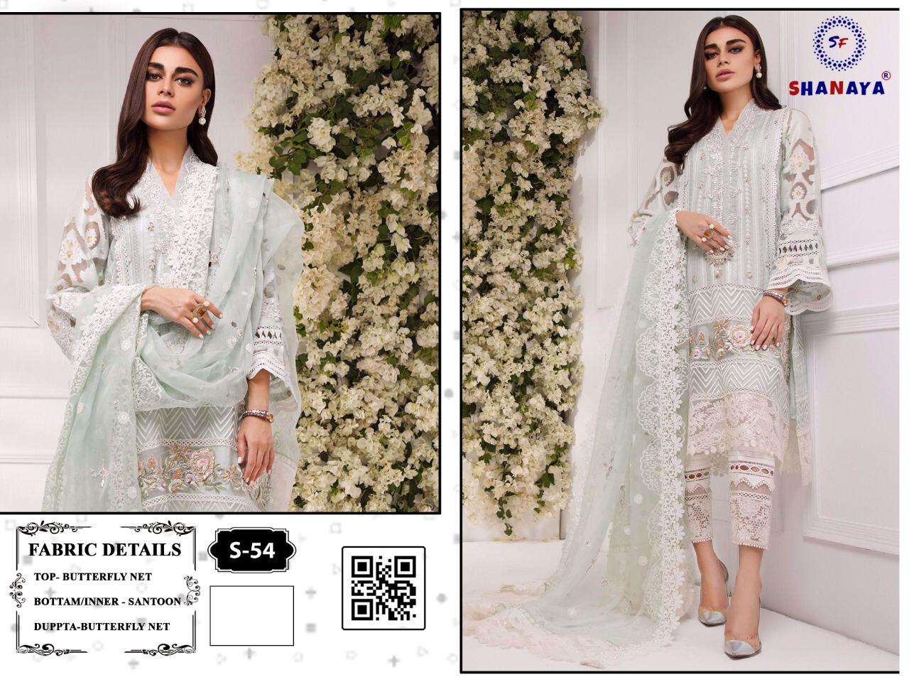 Shanaya Hit Design S-54 By Shanaya Fashion Designer Festive Suits Collection Beautiful Stylish Fancy Colorful Party Wear & Occasional Wear Heavy Butterfly Net Embroidered Dresses At Wholesale Price