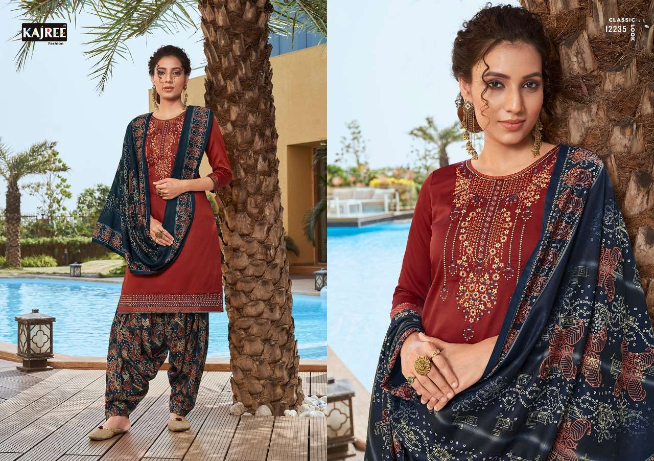 PATIYALA EXPRESS VOL-7 BY KAJREE FASHION 12230 TO 12237 SERIES BEAUTIFUL PATIYALA SUITS STYLISH FANCY COLORFUL PARTY WEAR & OCCASIONAL WEAR JAM SILK EMBROIDERED DRESSES AT WHOLESALE PRICE