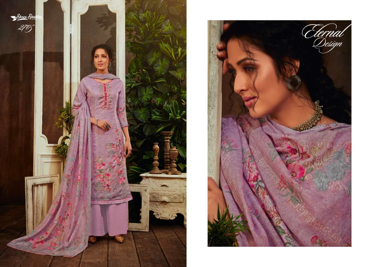 SHALIKA VOL-63 BY SHREE SHALIKA FASHION 2701 TO 2708 SERIES BEAUTIFUL STYLISH SUITS FANCY COLORFUL CASUAL WEAR & ETHNIC WEAR & READY TO WEAR JAM SATIN DIGITAL PRINT WITH WORK DRESSES AT WHOLESALE PRICE