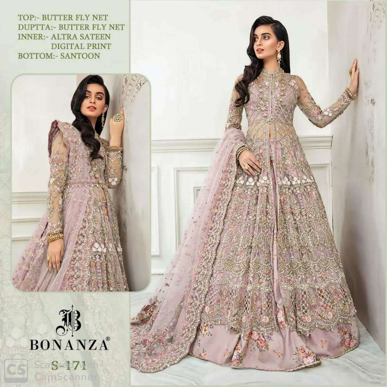 QUEEN VOL-2 BY BONANZA 171-A TO 171-D SERIES BEAUTIFUL SUITS STYLISH FANCY COLORFUL CASUAL WEAR & ETHNIC WEAR NET WITH EMBROIDERY DRESSES AT WHOLESALE PRICE