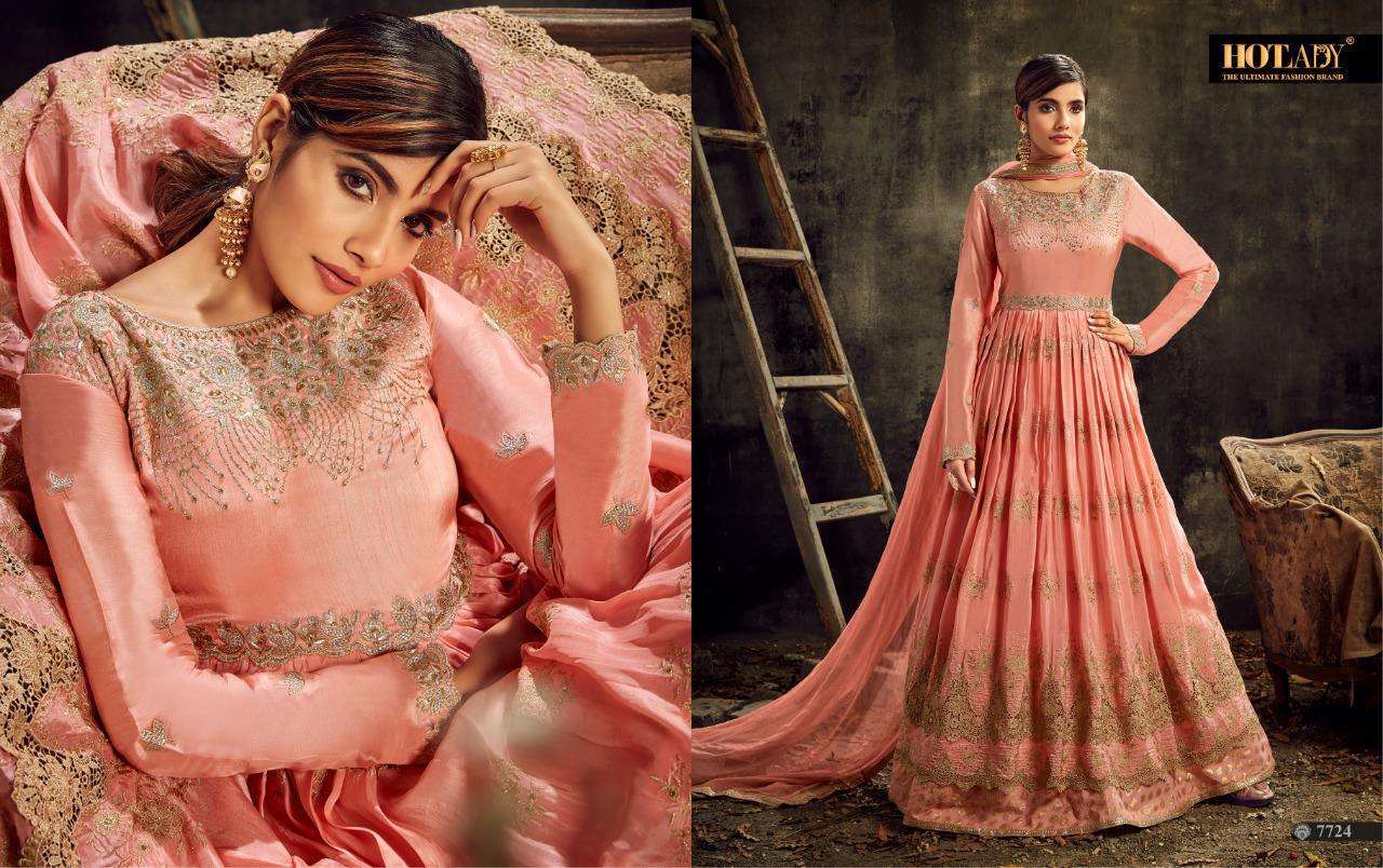 SAREENA BY HOT LADY 7721 TO 7725 SERIES BEAUTIFUL STYLISH SUITS FANCY COLORFUL CASUAL WEAR & ETHNIC WEAR & READY TO WEAR GEORGETTE/SILK/NET EMBROIDERY DRESSES AT WHOLESALE PRICE