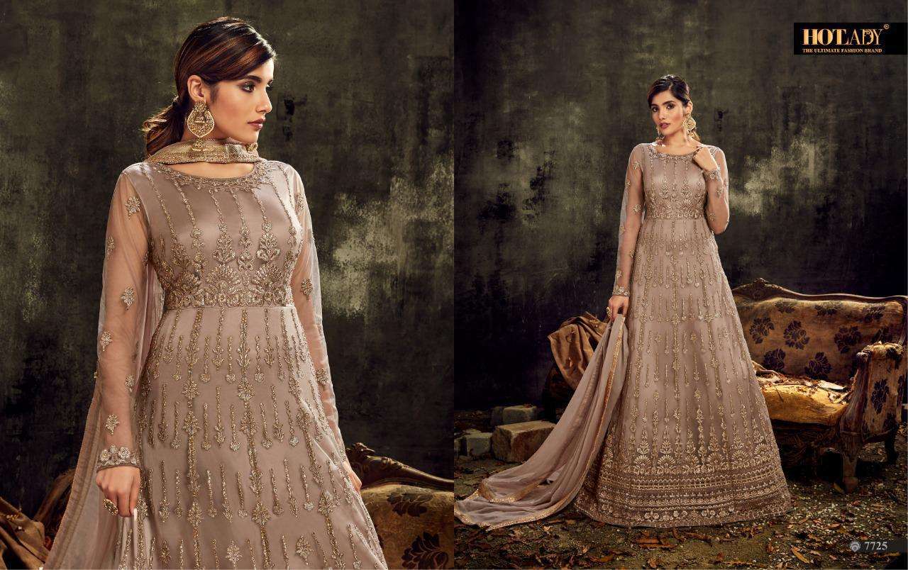 SAREENA BY HOT LADY 7721 TO 7725 SERIES BEAUTIFUL STYLISH SUITS FANCY COLORFUL CASUAL WEAR & ETHNIC WEAR & READY TO WEAR GEORGETTE/SILK/NET EMBROIDERY DRESSES AT WHOLESALE PRICE