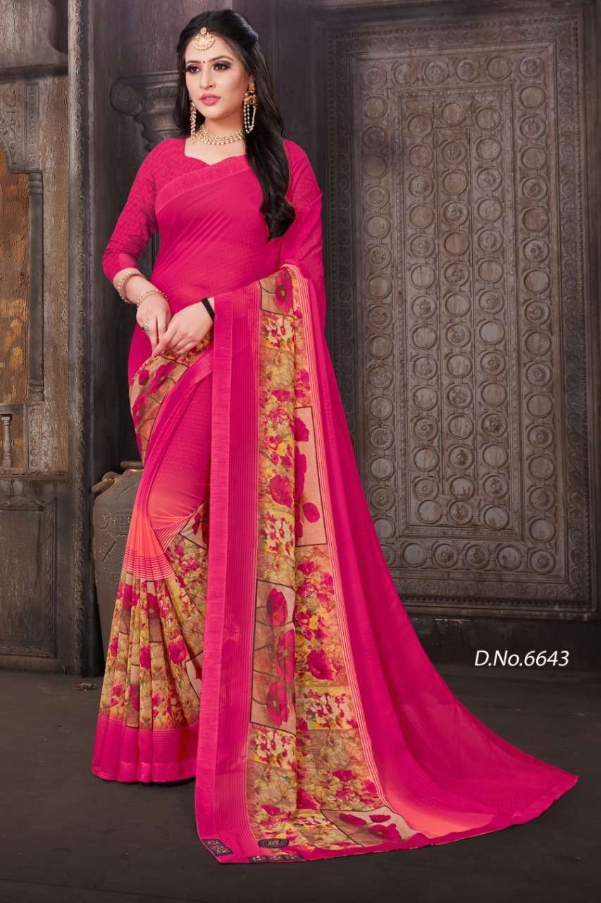 COLORS VOL-48 BY HAYTEE 6641 TO 6648 SERIES INDIAN TRADITIONAL WEAR COLLECTION BEAUTIFUL STYLISH FANCY COLORFUL PARTY WEAR & OCCASIONAL WEAR DANI PRINTED SAREES AT WHOLESALE PRICE