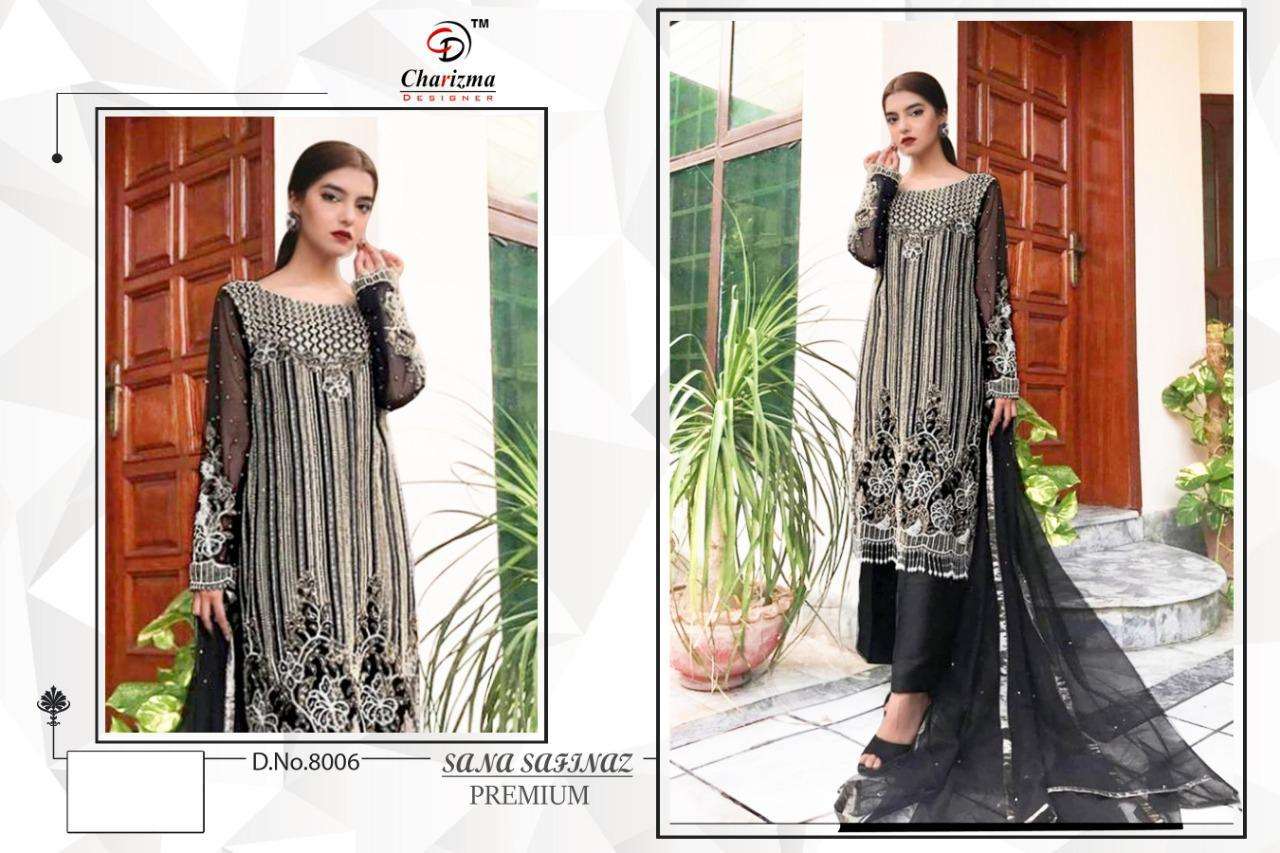 CHARIZMA HIT DESIGN 8006 BY CHARIZMA DESIGNER FESTIVE PAKISTANI SUITS COLLECTION BEAUTIFUL STYLISH FANCY COLORFUL PARTY WEAR & OCCASIONAL WEAR HEAVY NET EMBROIDERED DRESSES AT WHOLESALE PRICE