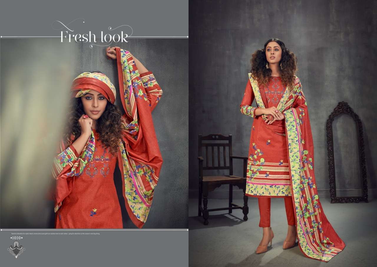 AMIRA VOL-1 BY SLT 1001 TO 1010 SERIES BEAUTIFUL SUITS STYLISH FANCY COLORFUL PARTY WEAR & OCCASIONAL WEAR PURE COTTON PRINTED DRESSES AT WHOLESALE PRICE