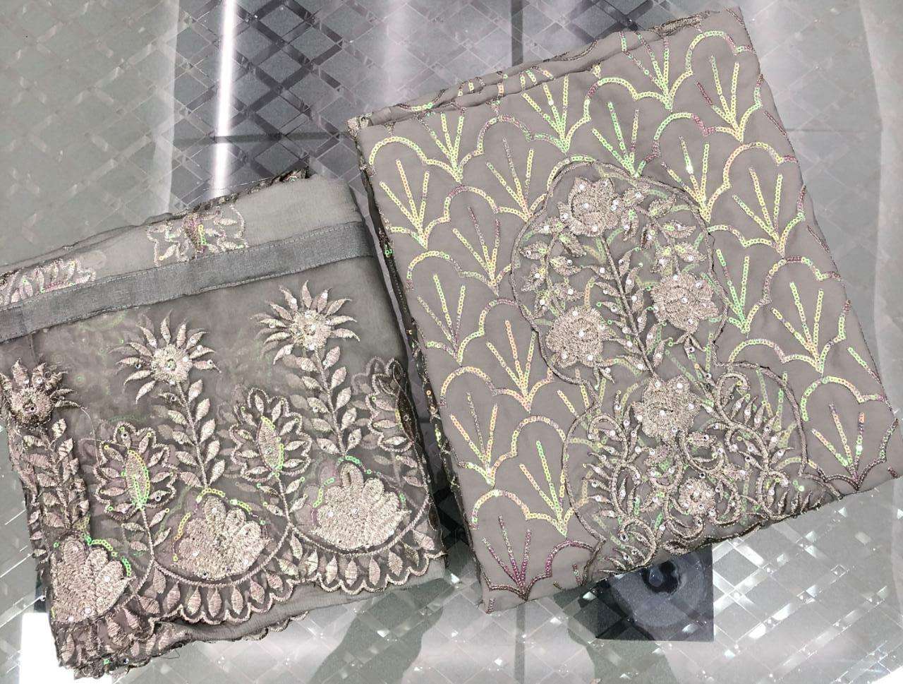 KILRUBA HIT DESIGN K-97 COLOURS BY KILRUBA K-97 TO K-97A SERIES PAKISTANI DESIGNER SUITS COLLECTION BEAUTIFUL STYLISH FANCY COLORFUL PARTY WEAR & OCCASIONAL WEAR GEORGETTE EMBROIDERY DRESSES AT WHOLESALE PRICE