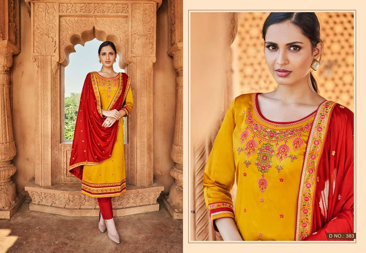 KAJAL BY TRIPLE AAA 381 TO 386 SERIES BEAUTIFUL PAKISTANI SUITS COLORFUL STYLISH FANCY CASUAL WEAR & ETHNIC WEAR JAM SILK EMBROIDERED DRESSES AT WHOLESALE PRICE