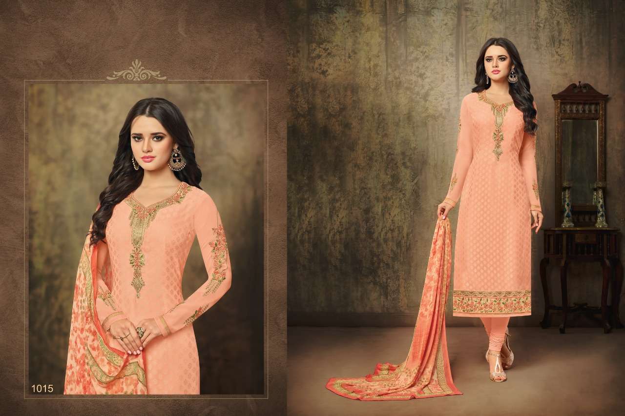 ZISA BRASO BLOSSOM BY MEERA TRENDZ 1011 TO 1016 SERIES BEAUTIFUL SUITS STYLISH FANCY COLORFUL PARTY WEAR & OCCASIONAL WEAR BRASSO DRESSES AT WHOLESALE PRICE