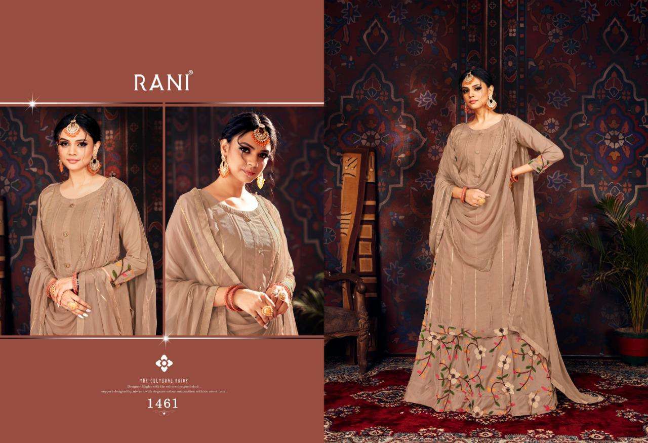 BANU BY RANI TRENDZ 1458 TO 1461 SERIES BEAUTIFUL STYLISH PATIALA SUITS FANCY COLORFUL CASUAL WEAR & ETHNIC WEAR & READY TO WEAR HEAVY CHINNON SILK DRESSES AT WHOLESALE PRICE