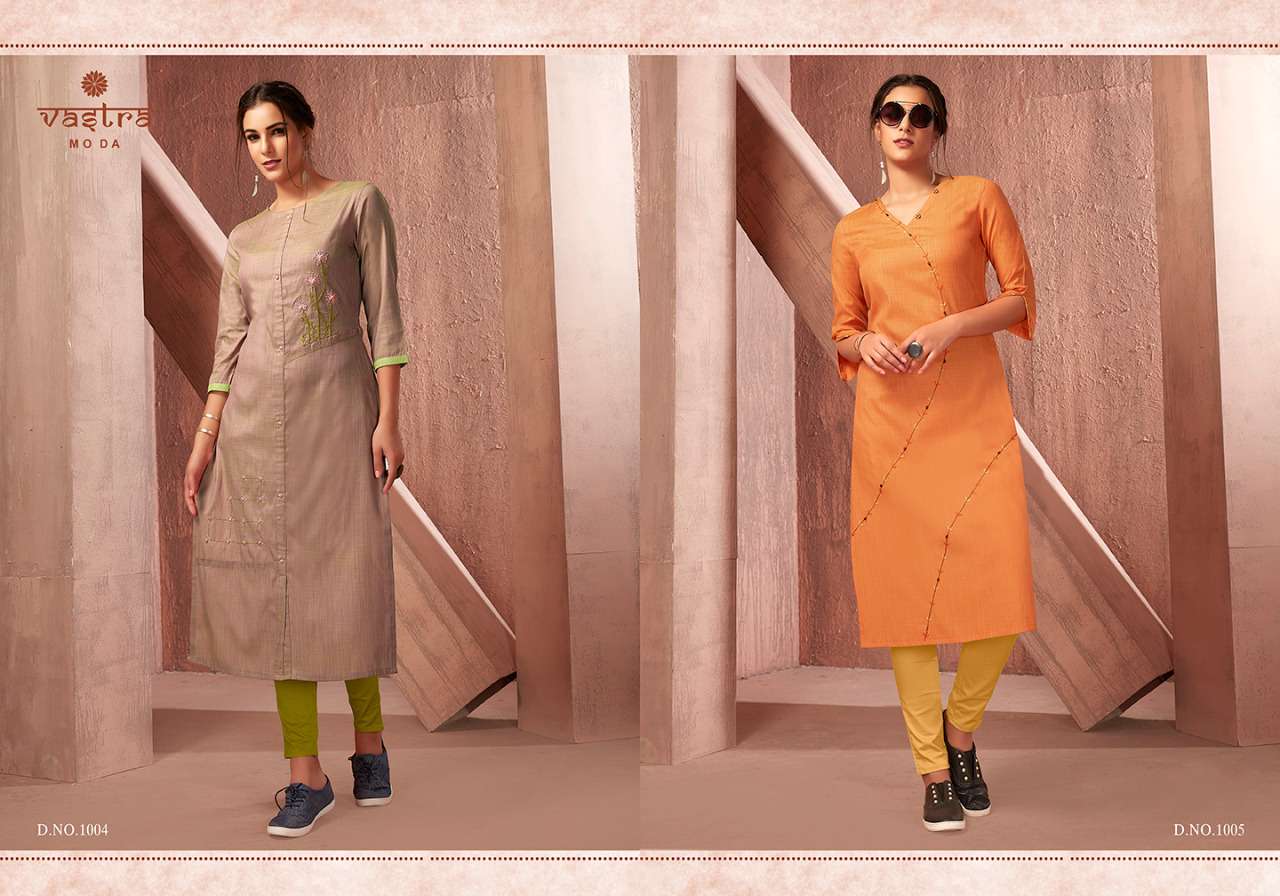 SPLASH VOL-1 BY VASTRA MODA 1001 TO 1008 SERIES STYLISH FANCY BEAUTIFUL COLORFUL CASUAL WEAR & ETHNIC WEAR RAYON GOLD PRINT KURTIS AT WHOLESALE PRICE