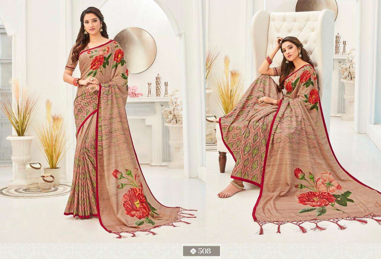 AAKRUTI VOL-2 BY STYLEWELL 501 TO 508 SERIES INDIAN TRADITIONAL WEAR COLLECTION BEAUTIFUL STYLISH FANCY COLORFUL PARTY WEAR & OCCASIONAL WEAR KANJIVARAM SILK DIGITAL PRINTED SAREES AT WHOLESALE PRICE