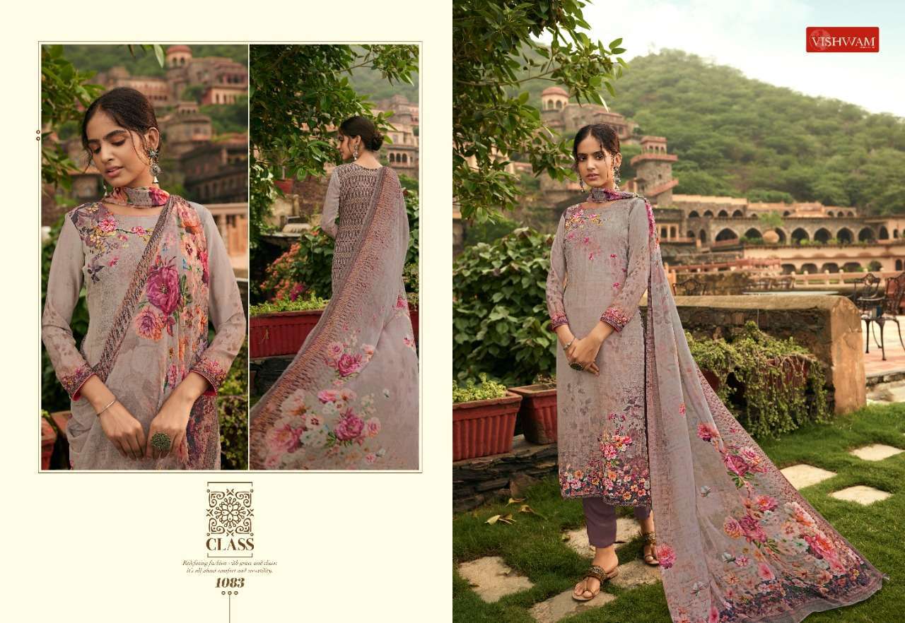 CAFE LATTE VOL-9 BY VISHWAM FABRICS 1079 TO 1087 SERIES BEAUTIFUL SUITS STYLISH FANCY COLORFUL PARTY WEAR & OCCASIONAL WEAR CRAPE DIGITAL PRINTED DRESSES AT WHOLESALE PRICE