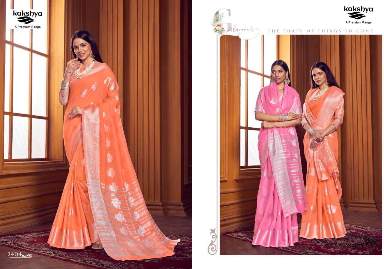 SIYA BY KAKSHYA 2403 TO 2408 SERIES INDIAN TRADITIONAL WEAR COLLECTION BEAUTIFUL STYLISH FANCY COLORFUL PARTY WEAR & OCCASIONAL WEAR SOFT SILK SAREES AT WHOLESALE PRICE