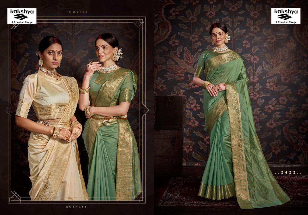 RIYA BY KAKSHYA 2419 TO 2424 SERIES INDIAN TRADITIONAL WEAR COLLECTION BEAUTIFUL STYLISH FANCY COLORFUL PARTY WEAR & OCCASIONAL WEAR ASSAM SILK SAREES AT WHOLESALE PRICE