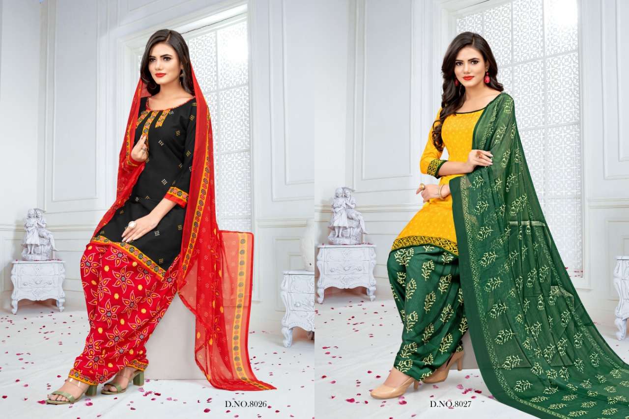 ROYAL PATIYALA BY VISHNU PRINTS 8025 TO 8036 SERIES BEAUTIFUL SUITS STYLISH FANCY COLORFUL PARTY WEAR & OCCASIONAL WEAR CREPE PRINT DRESSES AT WHOLESALE PRICE