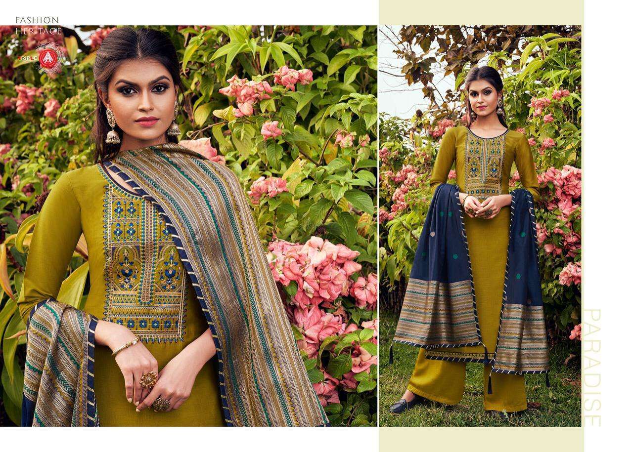 KASHMIRI BY TRIPLE AAA 461 TO 466 SERIES BEAUTIFUL PAKISTANI SUITS COLORFUL STYLISH FANCY CASUAL WEAR & ETHNIC WEAR PARAMPARA SILK EMBROIDERY DRESSES AT WHOLESALE PRICE