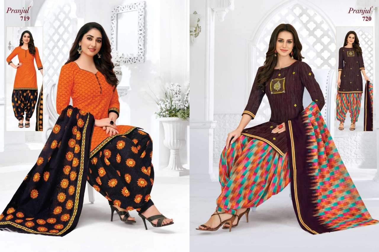 PRIYANKA VOL-7 BY PRANJUL 701 TO 740 SERIES BEAUTIFUL SUITS STYLISH FANCY COLORFUL CASUAL WEAR & ETHNIC WEAR PURE COTTON PRINTED DRESSES AT WHOLESALE PRICE