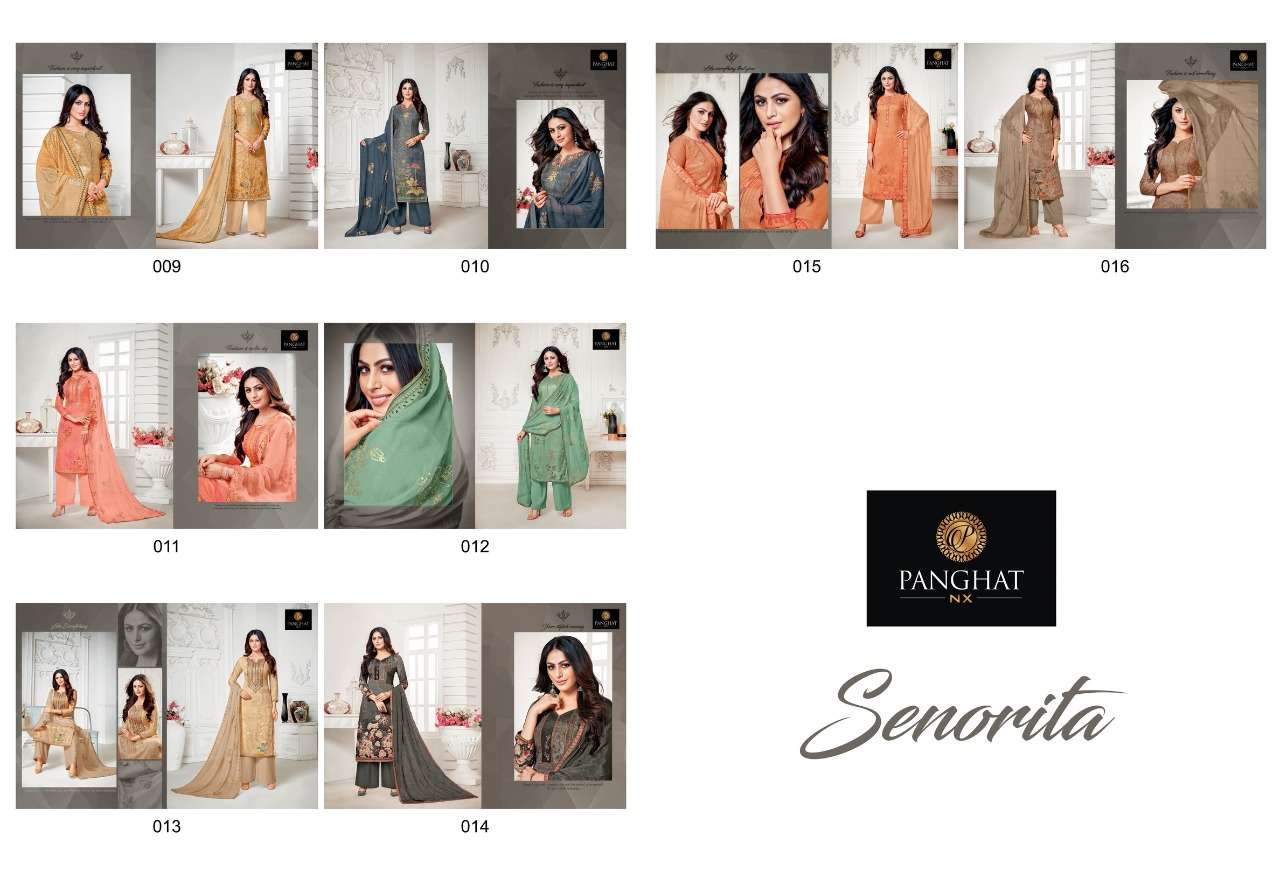 SENORITA BY PANGHAT NX 009 TO 016 SERIES BEAUTIFUL SUITS COLORFUL STYLISH FANCY CASUAL WEAR & ETHNIC WEAR PURE COTTON SILK PRINT DRESSES AT WHOLESALE PRICE