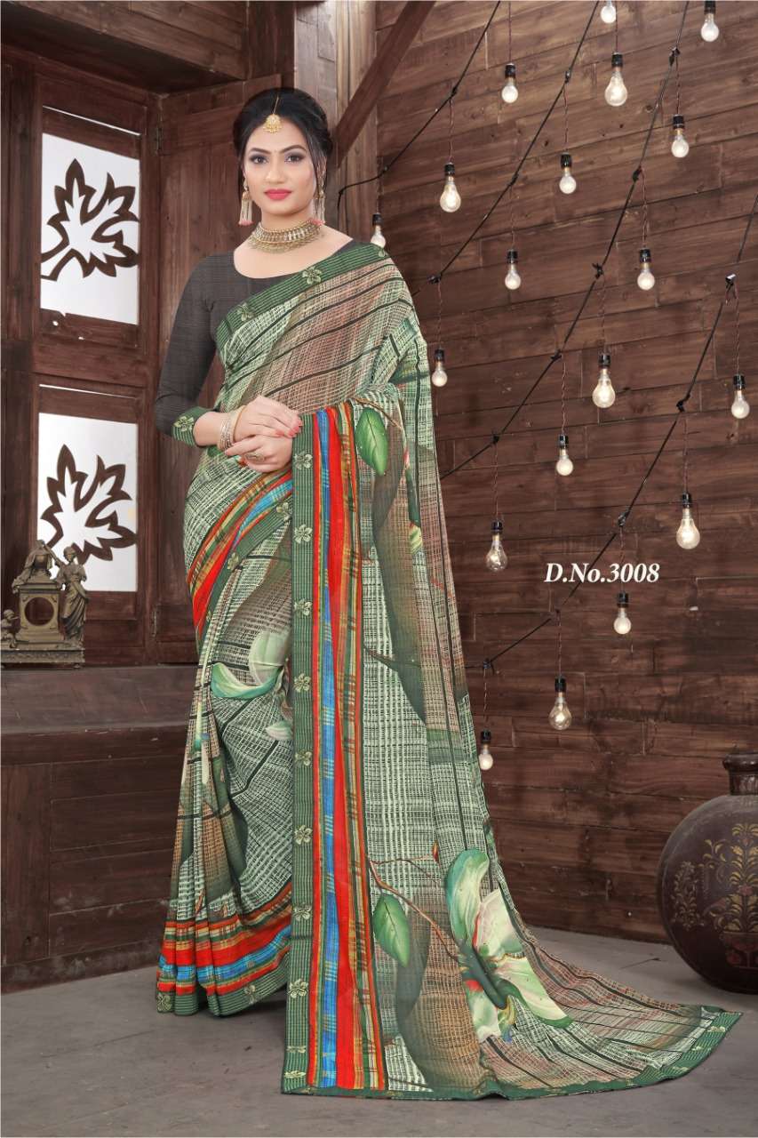 EVERYDAY BY HAYTEE 3001 TO 3011 SERIES INDIAN TRADITIONAL WEAR COLLECTION BEAUTIFUL STYLISH FANCY COLORFUL PARTY WEAR & OCCASIONAL WEAR FANCY SAREES AT WHOLESALE PRICE