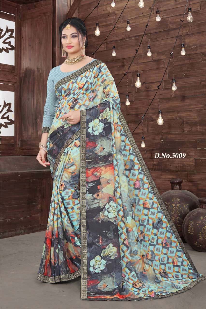 EVERYDAY BY HAYTEE 3001 TO 3011 SERIES INDIAN TRADITIONAL WEAR COLLECTION BEAUTIFUL STYLISH FANCY COLORFUL PARTY WEAR & OCCASIONAL WEAR FANCY SAREES AT WHOLESALE PRICE