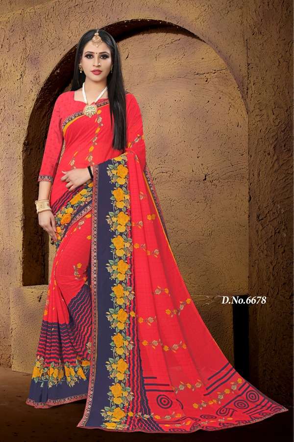 G MAIL VOL-86 BY HAYTEE 6677 TO 6684 SERIES INDIAN TRADITIONAL WEAR COLLECTION BEAUTIFUL STYLISH FANCY COLORFUL PARTY WEAR & OCCASIONAL WEAR DANI PRINTED SAREES AT WHOLESALE PRICE
