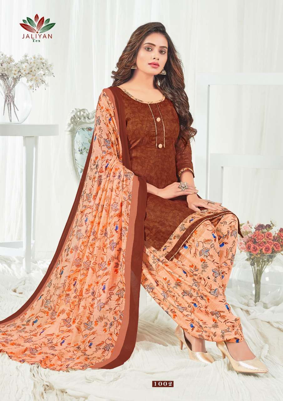 SHINGAR PATIYALA BY JALIYAN TEX 1001 TO 1010 SERIES BEAUTIFUL WINTER COLLECTION SUITS STYLISH FANCY COLORFUL CASUAL WEAR & ETHNIC WEAR FANCY DRESSES AT WHOLESALE PRICE