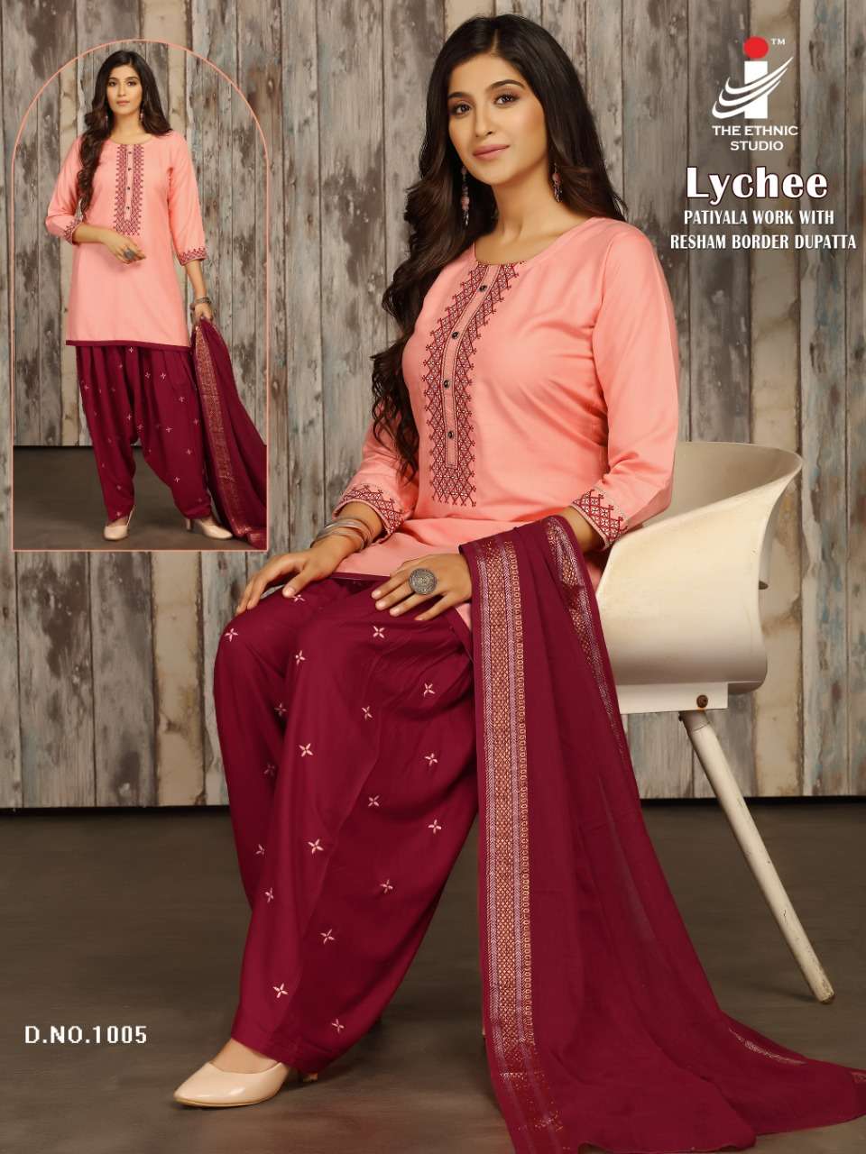 LYCHEE BY THE ETHNIC STUDIO 1001 TO 1008 SERIES BEAUTIFUL SUITS STYLISH COLORFUL FANCY CASUAL WEAR & ETHNIC WEAR RAYON WORK DRESSES AT WHOLESALE PRICE