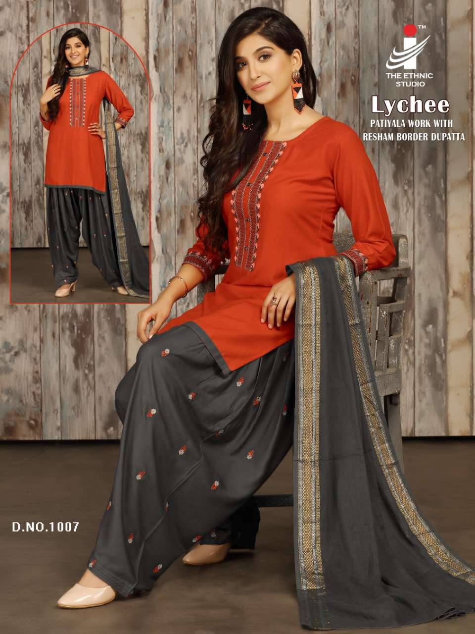 LYCHEE BY THE ETHNIC STUDIO 1001 TO 1008 SERIES BEAUTIFUL SUITS STYLISH COLORFUL FANCY CASUAL WEAR & ETHNIC WEAR RAYON WORK DRESSES AT WHOLESALE PRICE