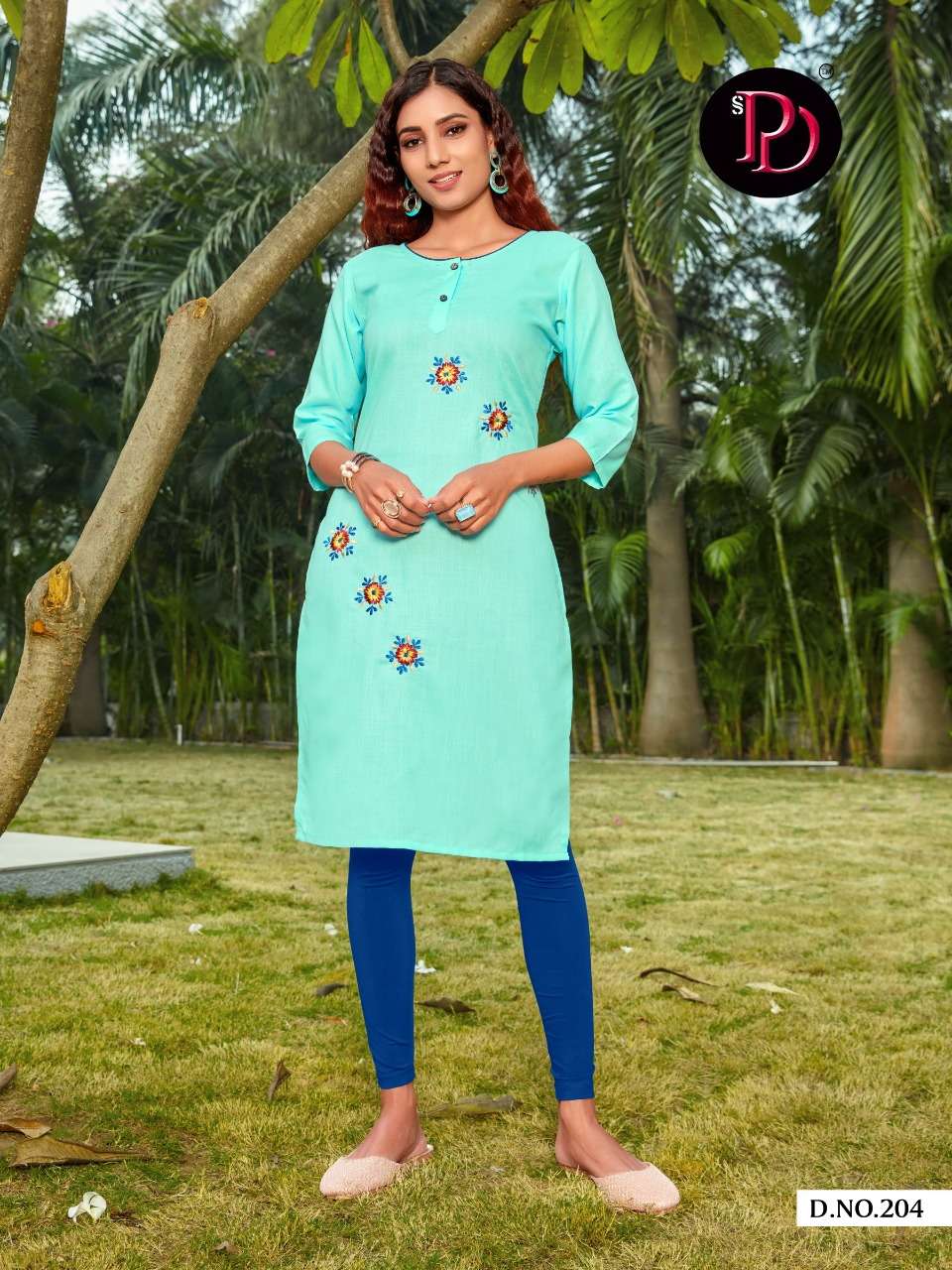 GUNJAN VOL-2 BY POORVI DESIGNER 201 TO 206 SERIES BEAUTIFUL STYLISH FANCY COLORFUL CASUAL WEAR & ETHNIC WEAR & READY TO WEAR SLUB COTTON WITH EMBROIDERED KURTIS AT WHOLESALE PRICE