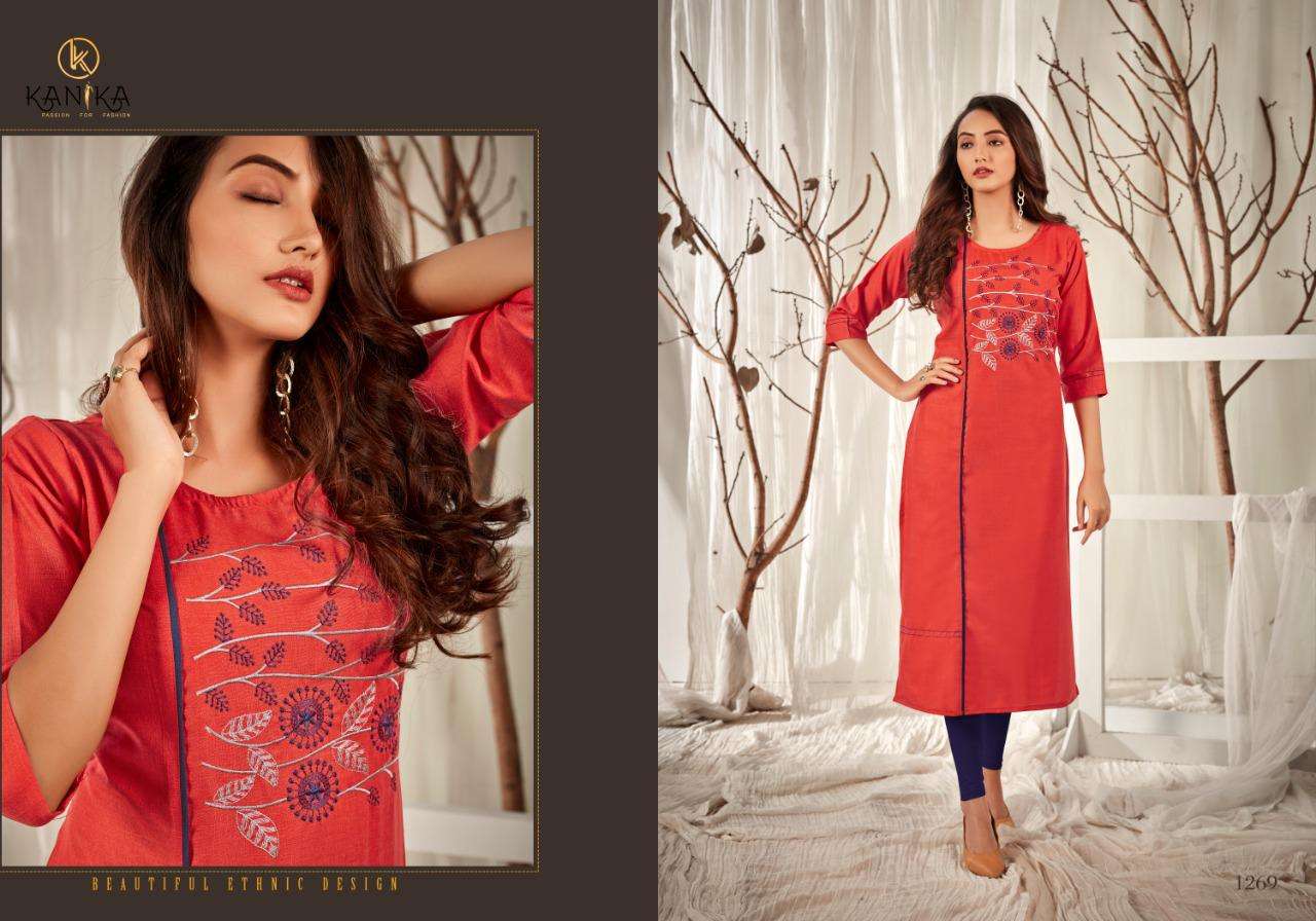 ADITI VOL-8 BY KANIKA 1263 TO 1272 SERIES DESIGNER STYLISH FANCY COLORFUL BEAUTIFUL PARTY WEAR & ETHNIC WEAR COLLECTION RUBY SILK EMBROIDERED KURTIS AT WHOLESALE PRICE
