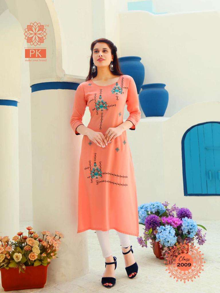 FASHION CLASS VOL-2 BY PK 2001 TO 2012 SERIES BEAUTIFUL COLORFUL STYLISH FANCY PARTY WEAR & ETHNIC WEAR & READY TO WEAR HEAVY RAYON EMBROIDERED KURTIS AT WHOLESALE PRICE
