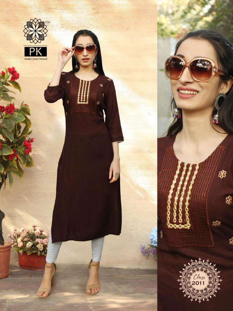 FASHION CLASS VOL-2 BY PK 2001 TO 2012 SERIES BEAUTIFUL COLORFUL STYLISH FANCY PARTY WEAR & ETHNIC WEAR & READY TO WEAR HEAVY RAYON EMBROIDERED KURTIS AT WHOLESALE PRICE