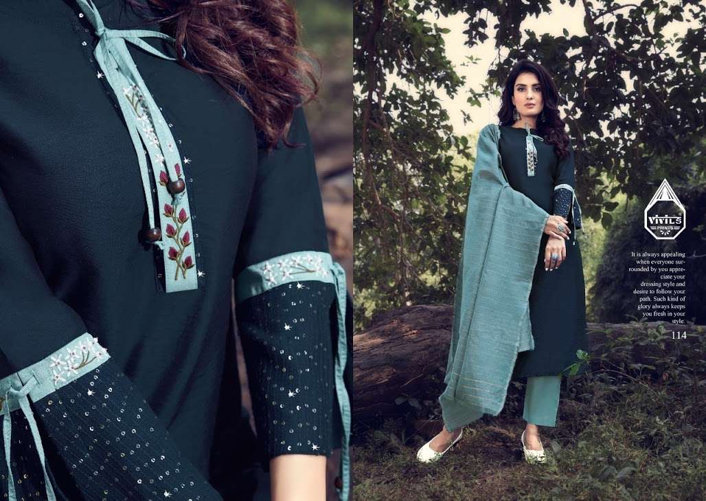 MANNAT VOL-2 BY VIVILS PRINTS 111 TO 117 SERIES DESIGNER FESTIVE SUITS COLLECTION BEAUTIFUL STYLISH FANCY COLORFUL PARTY WEAR & OCCASIONAL WEAR VISCOSE MUSLIN DRESSES AT WHOLESALE PRICE